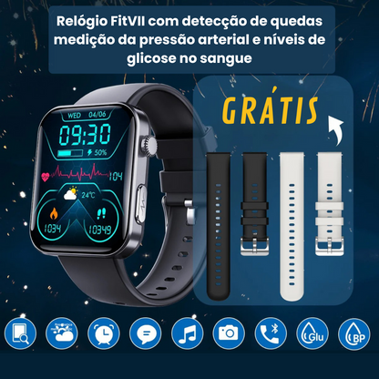 (Σούπερ Προσφορά) PulseMax™ Έξυπνο Ρολόι Μετρητής Γλυκόζης, Καρδιακού Ρυθμού, Τηλεφωνικών Λειτουργιών